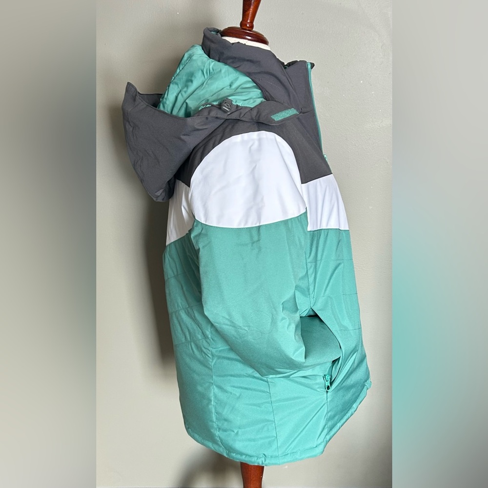 Women’s Spyder 3 in 1 Green n white winter Jacket - Picture 10 of 16